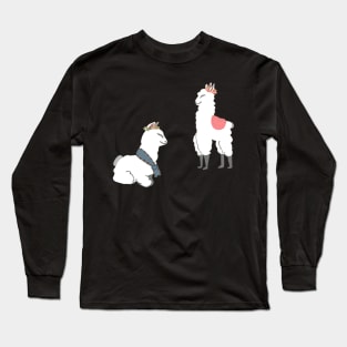 Sweet Happy Cloudlike Llamas Long Sleeve T-Shirt